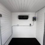 20 ft 20’ Slate Gray Shiplap 120V Shipping Container Office Minisplit