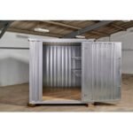 3M X 2.1M Flat Pack Storage Container – Galvanised