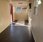 40FT Modified Shipping Container Office – 800 Sq Ft, Red, w/ Bathroom & Storage