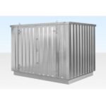 4M X 2.1M Flat Pack Container Store – Galvanised