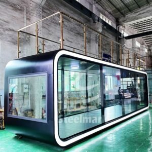 Good Quality Capsule Holiday Home Eco Friendliness Light Steel Villa
