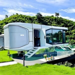 Wind Resistance Prefabricated House Quick Setup Space Capsule House